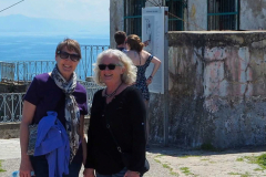 Betty and Vonnie at Fortezza Vecchia lighthouse
