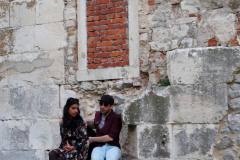 Resting outside the walls of Diocletian's Palace